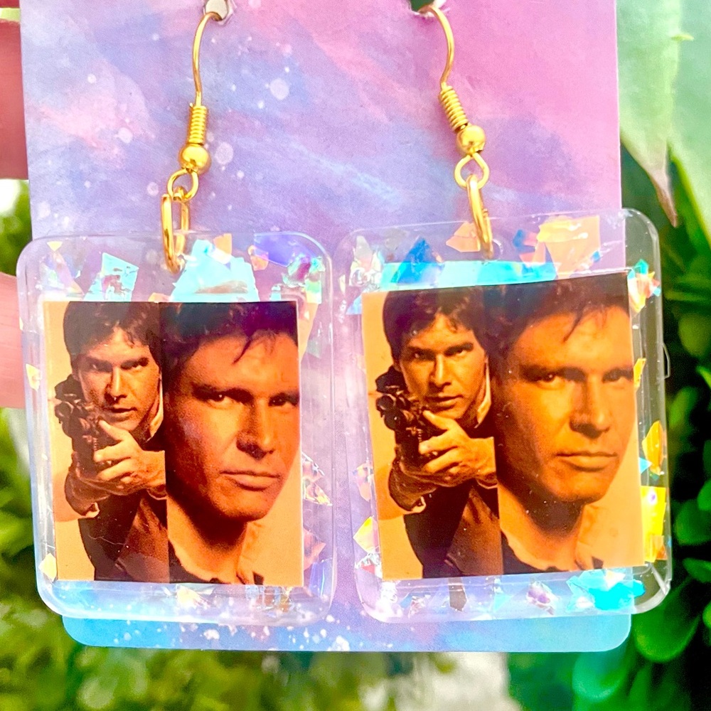 Han Solo Acrylic Dangle Earrings